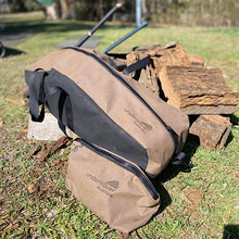 Load image into Gallery viewer, Tough chainsaw bag for electric chainsaw for camping.
