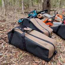 Load image into Gallery viewer, Travel bag for camping with an electric chainsaw.