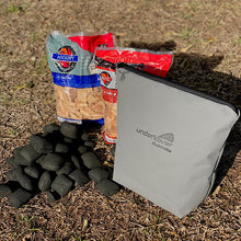 Load image into Gallery viewer, Canvas briqette bag for heat beads and charcoal