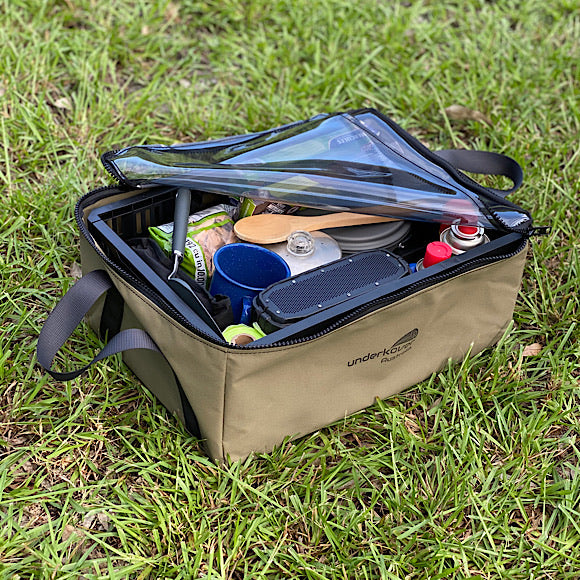 Canvas Clear Top Bag With Collapsible Crate Underkover Australia