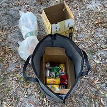 Load image into Gallery viewer, Camping rubbish bin and recycle bag.
