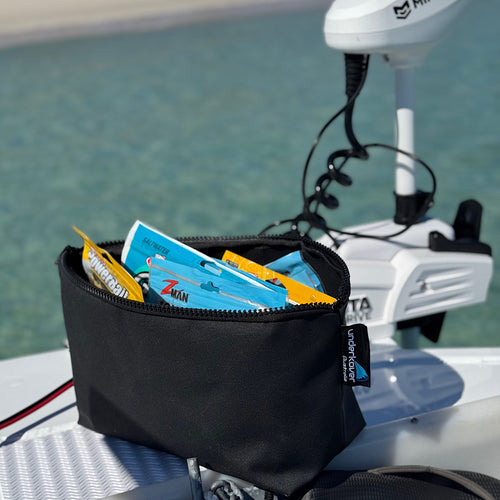 canvas fishing bag for soft plastic lures 