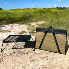 Load image into Gallery viewer, Camping hotplate next to  canvas protective bag with carry handles