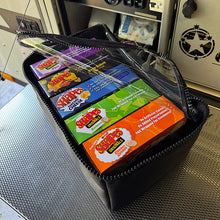 Load image into Gallery viewer, clear top canvas bag with food storage ideas 