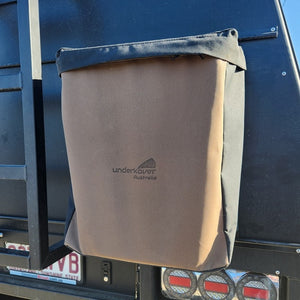 Sail Track Mounted Canvas Bin Bag With Valance