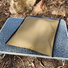 Load image into Gallery viewer, Canvas plate bag closed on a camping table