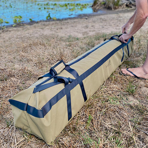 Canvas replacement gazebo bag on ground