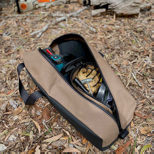 Load image into Gallery viewer, Electric Makita chainsaw inside a carry bag