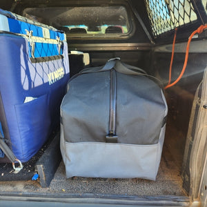 Canvas Gear Bag in Back of 4WD