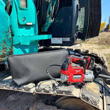 Load image into Gallery viewer, milwaukee 18 volt grease gun with bag on excavator 