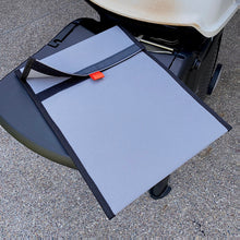 Load image into Gallery viewer, Grey grill plate bag stitting on a bbq