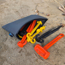 Load image into Gallery viewer, Set of coloured sand pegs with canvas storage bag
