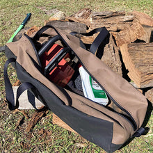 Load image into Gallery viewer, Electric chainsaw inside a canvas bag
