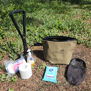 canvas bag with toilet items