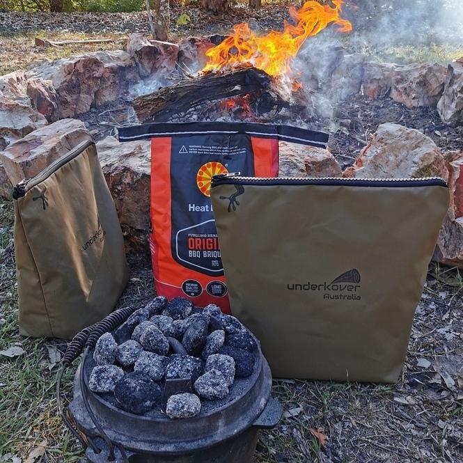 Barbecue Best Heat Beads For Smoker Canvas Charcoal Bag