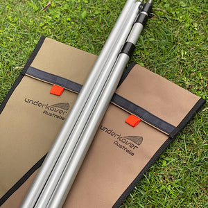 Tent pole protective sleeve canvas