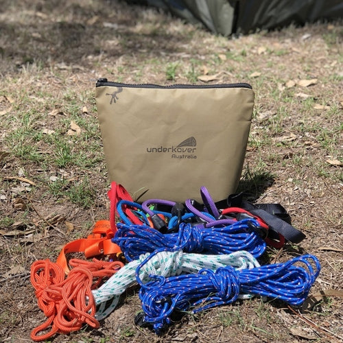Camping rope bag made with Australian canvas and YKK zip