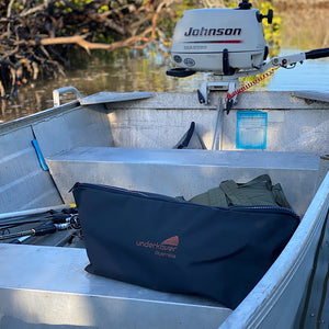 Canvas bag in boat