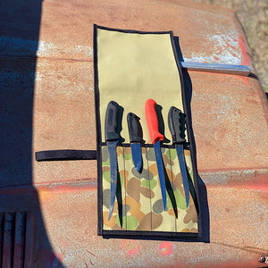Australian Made Canvas 4 Slot Knife Roll by Underkover Australia