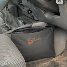 Load image into Gallery viewer, Canvas Padded Dash / Console Organiser open in footwell