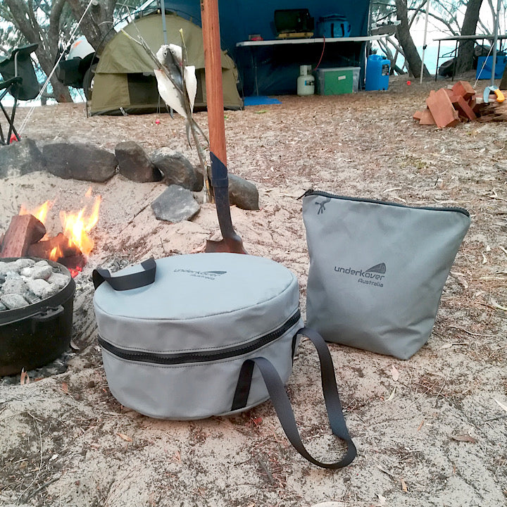 Australian Made by Underkover Australia Canvas Camp Oven Bag / Charcoal Bag Combo (9 quart cast iron or 12 inch spun steel)