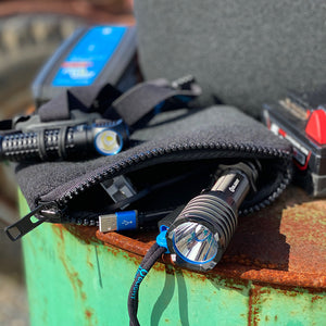 soft bags holding camping lights