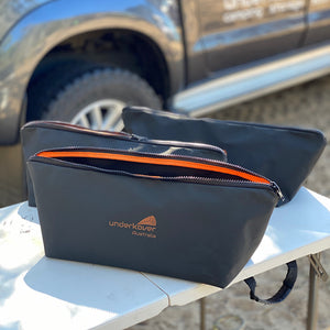 Canvas bag set on table