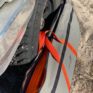 Canvas bag with recovery tracks inside