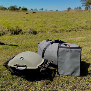 weber bag bbq and plate separator bag on grass